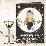 Elegant Glamourous Funny 70th Birthday Martini Card<br><div class="desc">Is someone special turning 70 that is very dear to you?  Grandma,  mum,  friend???? Send this dramatic card to make her day!  Customise your message and her name</div>