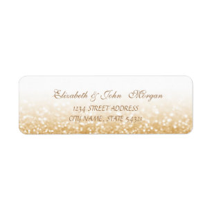 Elegant Glamourous  Glittery Address Label
