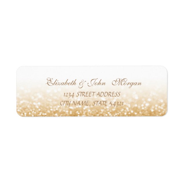 Elegant Glamourous  Glittery Address Label (Front)