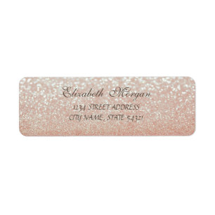 Elegant Glamourous Glittery Bokeh Address Label