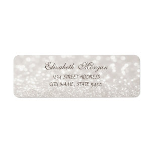 Elegant Glamourous Glittery Bokeh Address Label