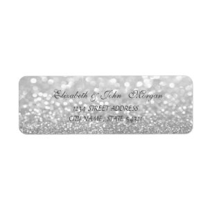 Elegant Glamourous  Glittery Bokeh  Address Label