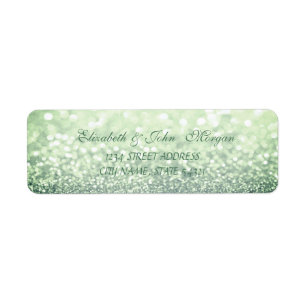 Elegant Glamourous Glittery Bokeh Address Label
