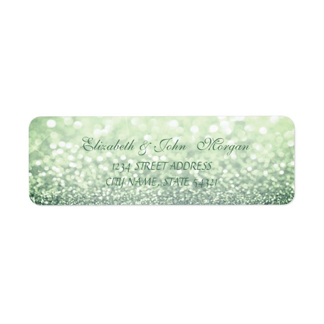 Elegant Glamourous  Glittery Bokeh  Address Label (Front)
