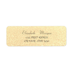 Elegant Glamourous Glittery Bokeh Address Label