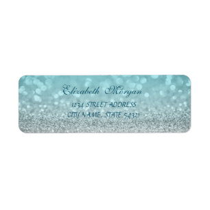 Elegant Glamourous Glittery Bokeh Address Label