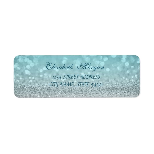 Elegant Glamourous Glittery Bokeh Address Label