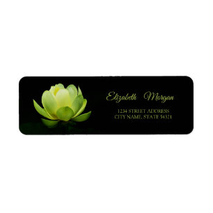 Elegant Glamourous Green Lotus Label