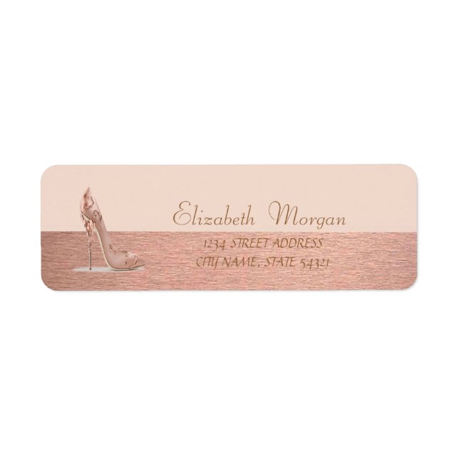Elegant Glamourous Heel, Address Label (Front)