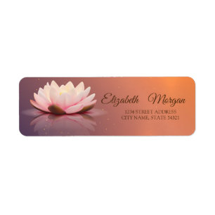 Elegant Glamourous Lotus Address Label