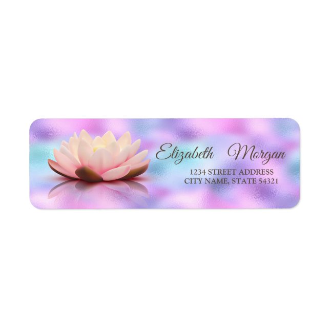 Elegant Glamourous  Lotus Holographic iridescent (Front)