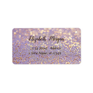 Elegant Glamourous Modern Glittery,Bokeh Label