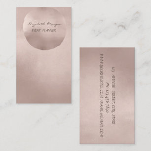 Elegant Glamourous Modern Rose Gold Circle  Business Card