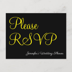 Elegant, Glamourous "Please RSVP" Postcard