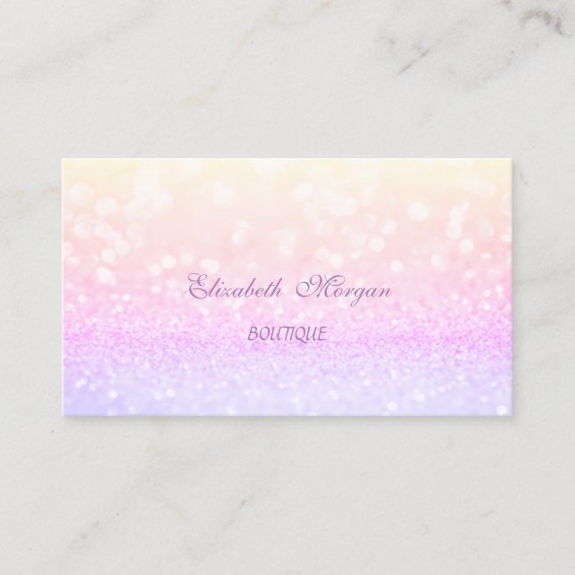 Elegant Glamourous Professional Glittery Business Card (Front)