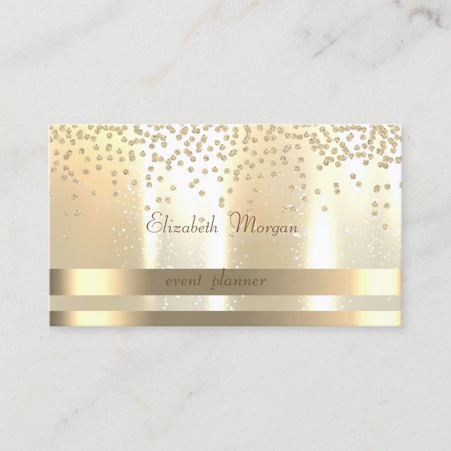 Elegant,Glamourous Stripes ,Luminous,Diamonds Business Card (Front)