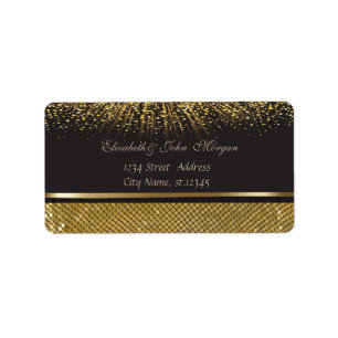 Elegant Glamourous Stylish Black Shiny,Sequins Label