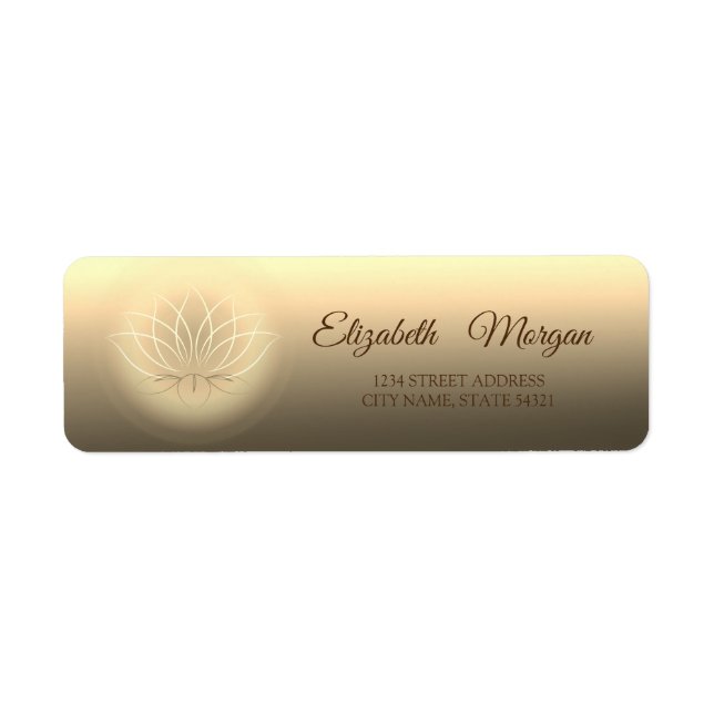Elegant Glamourous  Stylish Lotus  Address Label (Front)