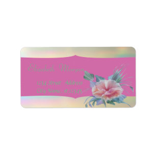 Elegant Glamourous Stylish Romantic,Flower Label