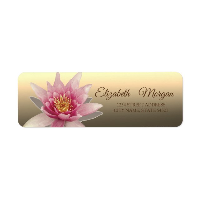 Elegant Glamourous Watercolor Lotus Gold  (Front)