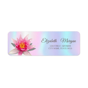 Elegant Glamourous Watercolor Lotus Holographic
