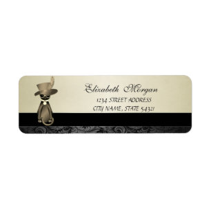Elegant Glamourous Whimsical Cat Address Label-