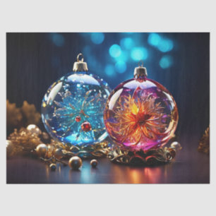 Elegant Glass Ornament Holiday Decoupage Craft Pap Tissue Paper