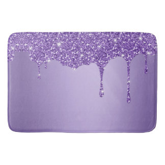 Elegant glitter bath mat