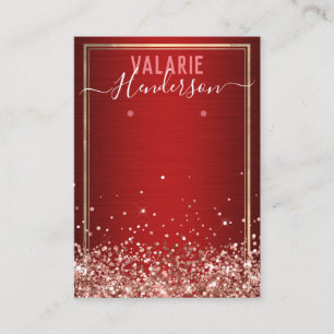 Elegant Glitter Brushed Metal and Earring Holder Business Card