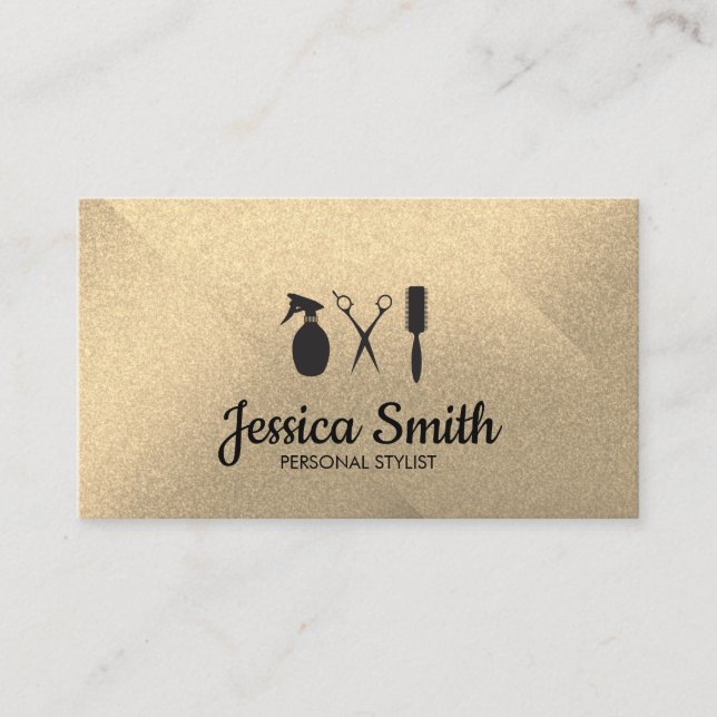 Elegant Glitter Business Card (Front)