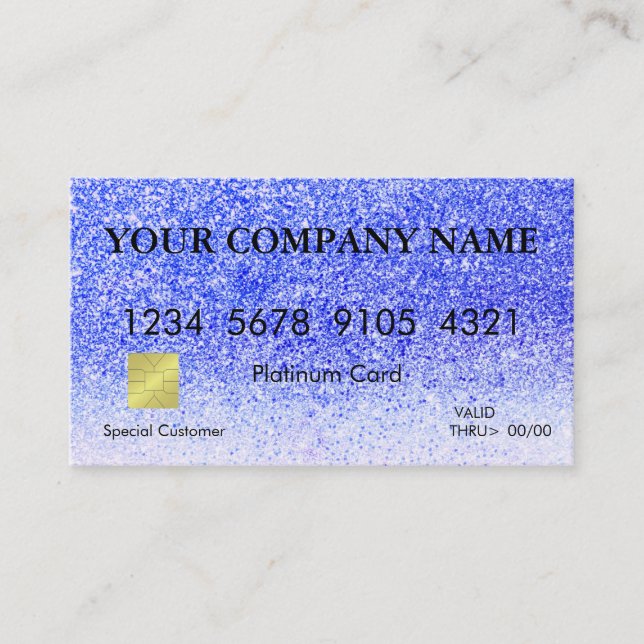 Elegant Glitter Credit Card (Front)