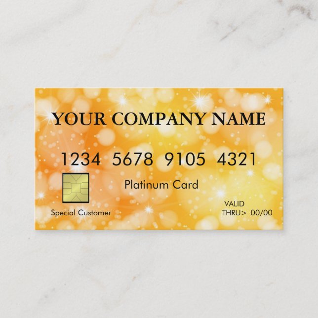 Elegant Glitter Credit Card (Front)