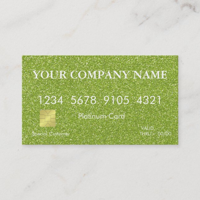Elegant Glitter Credit Card (Front)