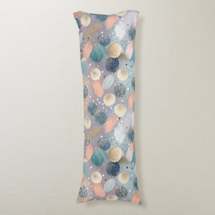 Elegant Glitter Dot & Brushstroke Abstract Body Cushion