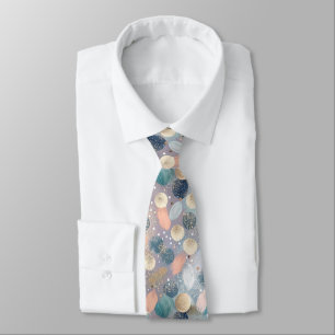 Elegant Glitter Dot & Brushstroke Abstract Tie
