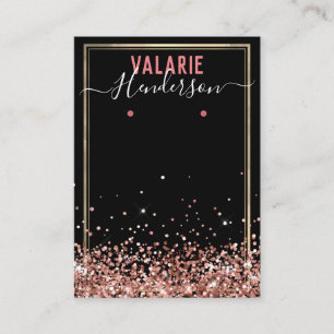 Elegant Glitter Earring Display  Business Card