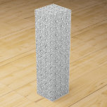 Elegant Glitter Encrusted White Diamonds Pattern Wine Box<br><div class="desc">Elegant girly encrusted white diamonds glitter seamless pattern. Few colours available,  but any colour can be requested by email.</div>