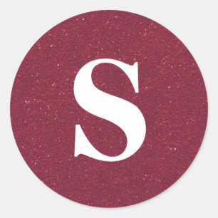 Elegant Glitter Gold Monogram Envelope Seal