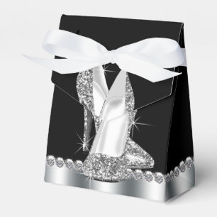 Elegant Glitter High Heel Shoe Favour Box