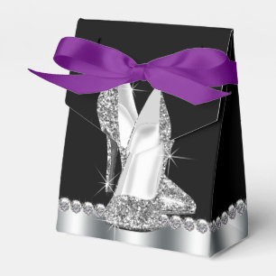 Elegant Glitter High Heel Shoe Favour Box