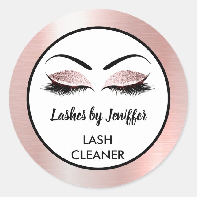 Elegant glitter Lash Cleaner Sticker (Front)