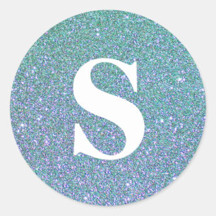 Elegant Glitter Monogram Envelope Seal