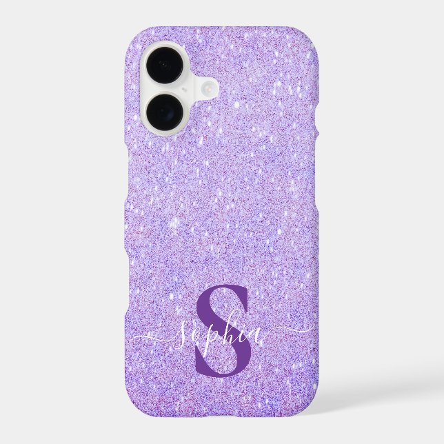 Elegant Glitter monogrammed Name (Back)