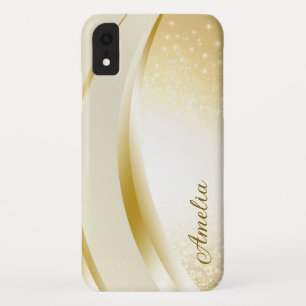 Elegant Glitter monogrammed Name iPhone XR Case