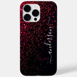 Elegant Glitter monogrammed Name Case-Mate iPhone 14 Pro Max Case