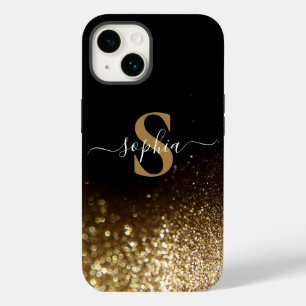 Elegant Glitter monogrammed Name Case-Mate iPhone 14 Case