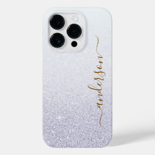 Elegant Glitter monogrammed Name Case-Mate iPhone 14 Pro Case