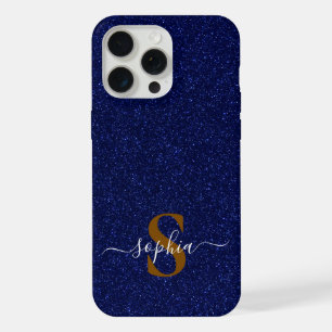 Elegant Glitter monogrammed Name iPhone 15 Pro Max Case