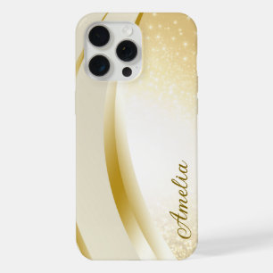 Elegant Glitter monogrammed Name iPhone 15 Pro Max Case