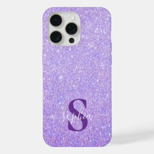 Elegant Glitter monogrammed Name iPhone 15 Pro Max Case